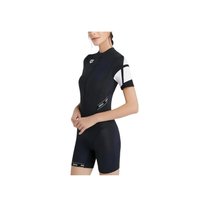 Arena SS25 One piece Swimsuit Women's Black White-1