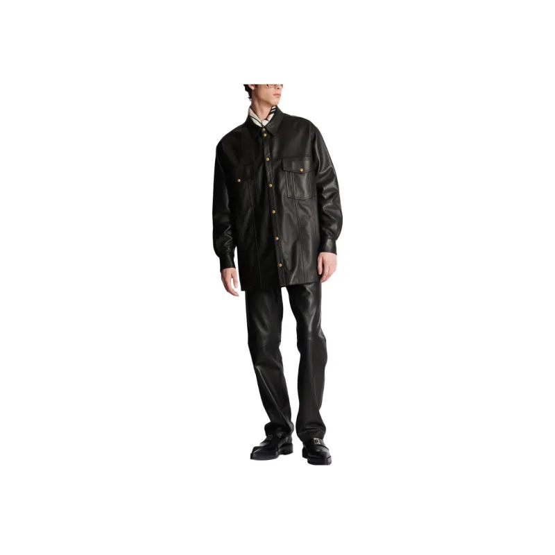 BALMAIN Lion Lambskin Overshirt-1