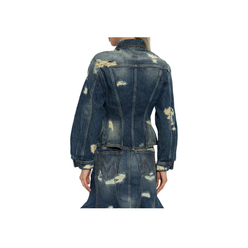 MARC JACOBS The Rip And Repair Fluted Denim Jacket-2
