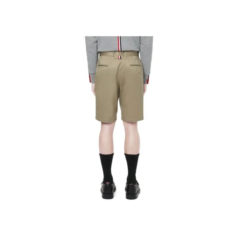 THOM BROWNE Cotton Twill Unconstructed Chino Shorts-1