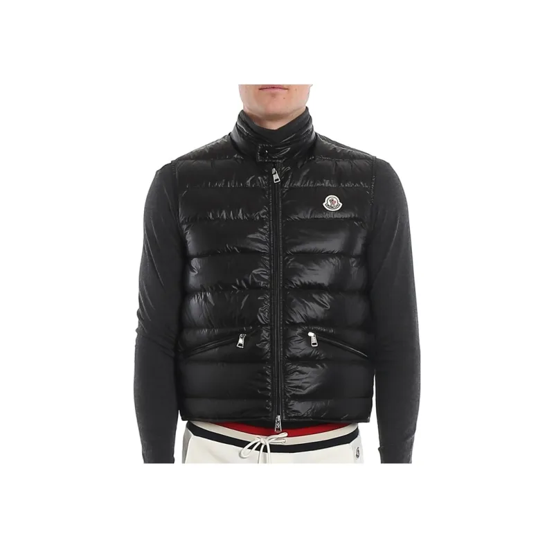 Moncler Gui Logo patch Puffer Gilet-4
