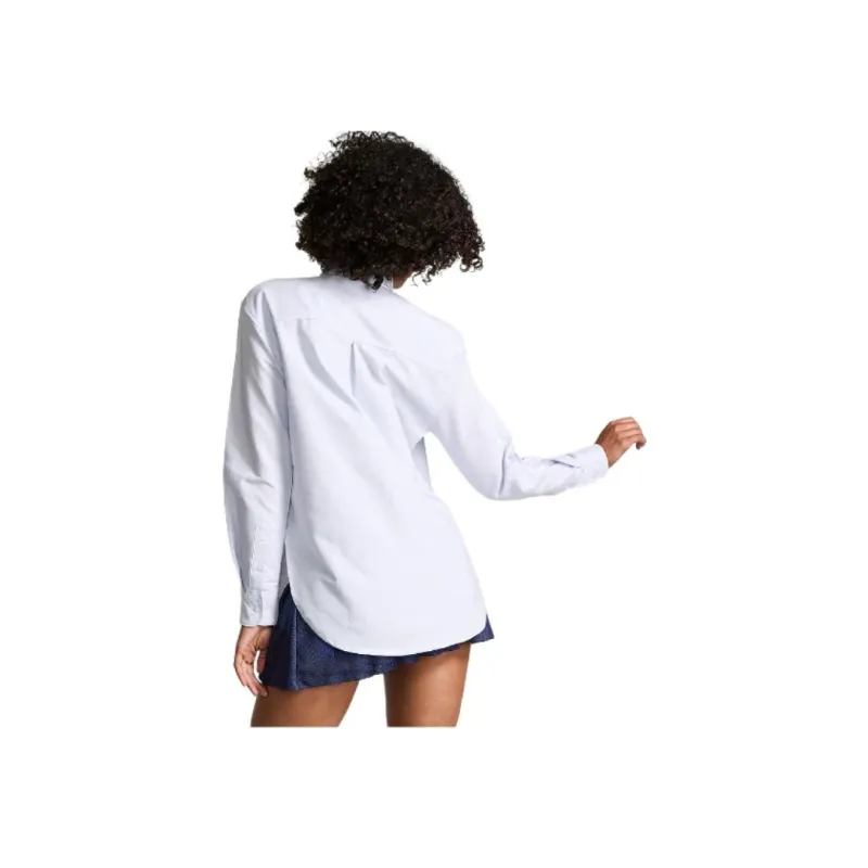 Victoria's Secret PINK Classic Oxford Shirt/Hydrangea Blue Shirt Women's Hydrangea Blue-1