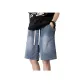 [Drawstring Elastic Shorts]Blue