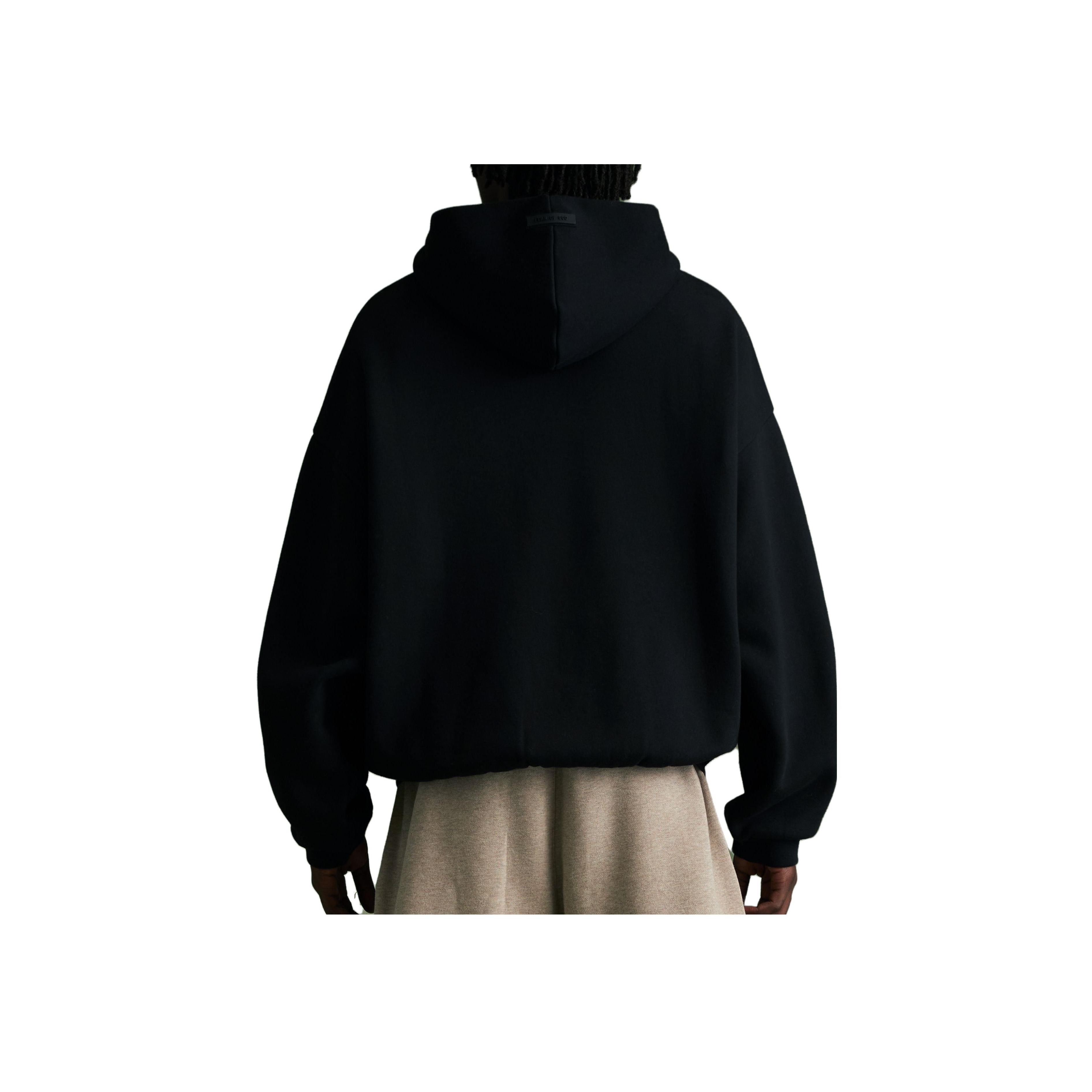 Fear of God Essentials FW23 Hoodie Jet Black - POIZON