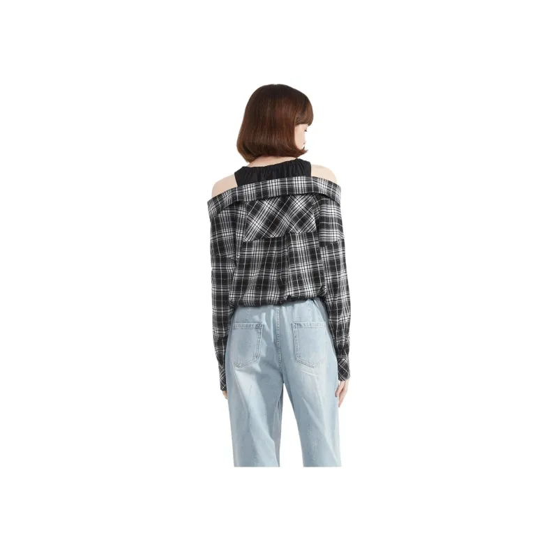 EICHITOO Shirt Women's Black Trim-1