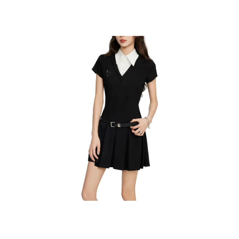 XIANSINIAO Short Sleeved Dress Women's-0
