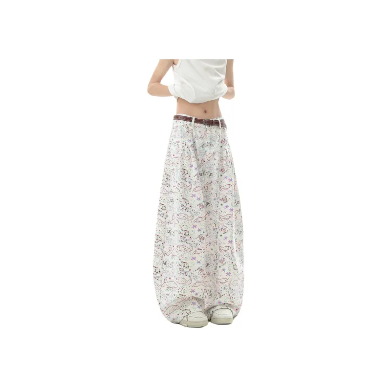 ROOMBOSE Casual Pants Unisex White-5