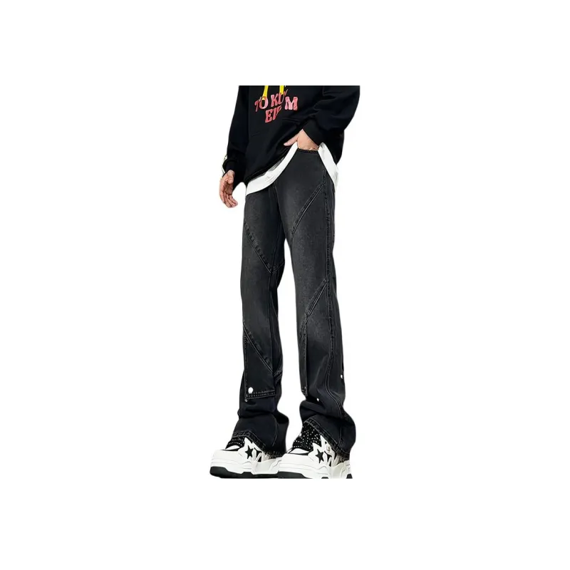 POLAR BEAR Jeans Unisex Black Gray Color-0