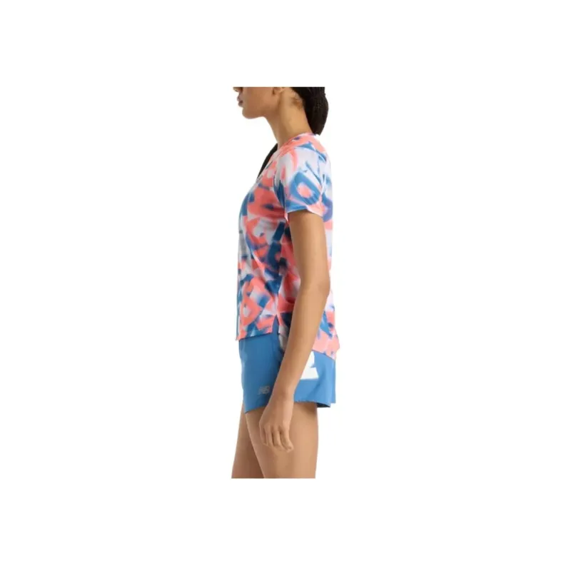 New Balance London Edition Regular T Shirt Women's Orange Blue Multicolor-2