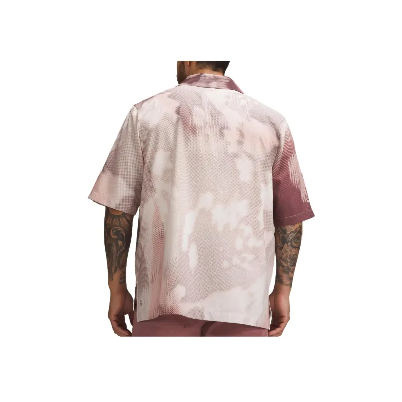 Lululemon Team Canada Collection COC Men's Button Down Shirt Men's Pink Brown-0
