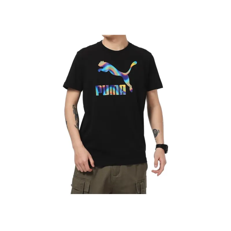 PUMA Bt Printing T Shirts Men Black-2