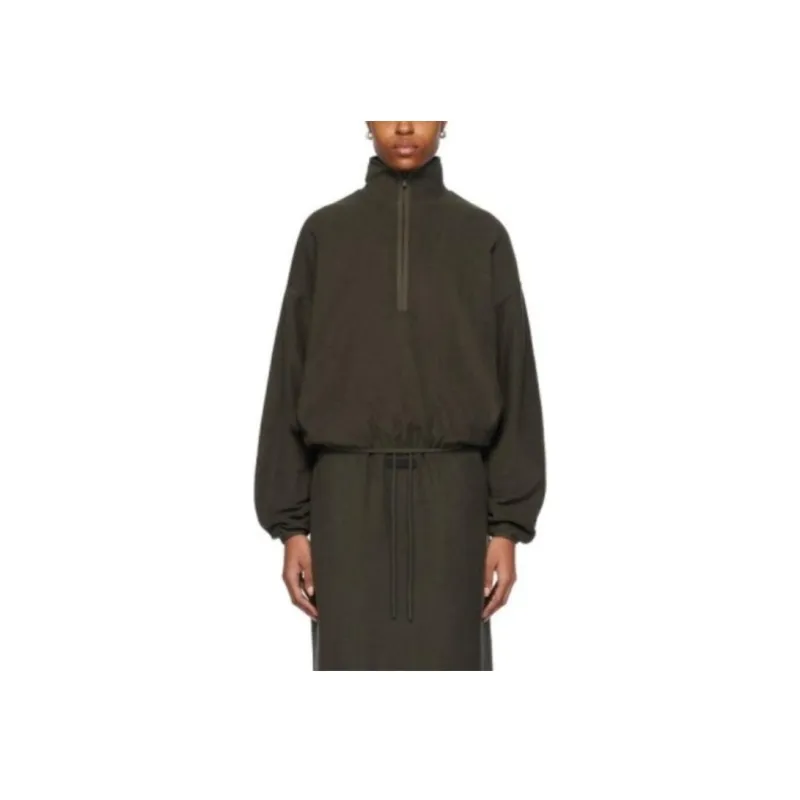 Fear Of God Essentials Women's Half Zip Mockneck Ink-2