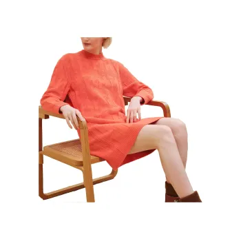 HERMES FW24 Long Sleeved Dresses Women's Orange