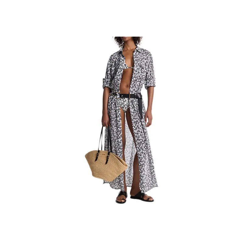 MICHAEL KORS Floral Print Cotton Lawn Shirtdress-0