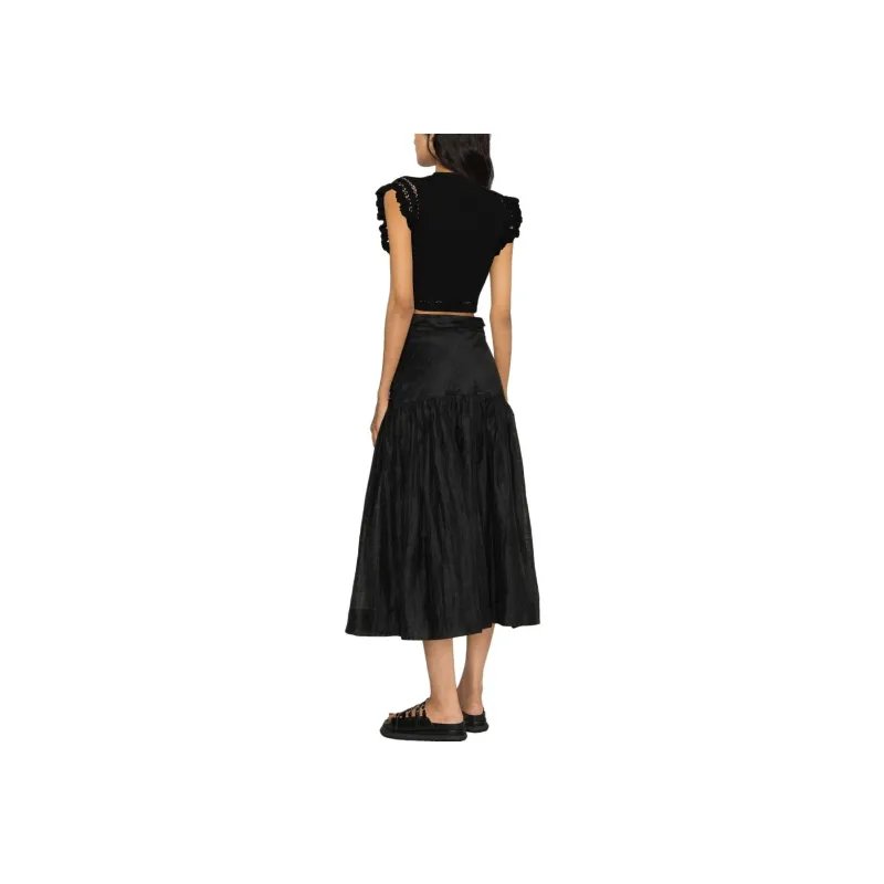 Sandro Casual Long Skirt Women's Black-2
