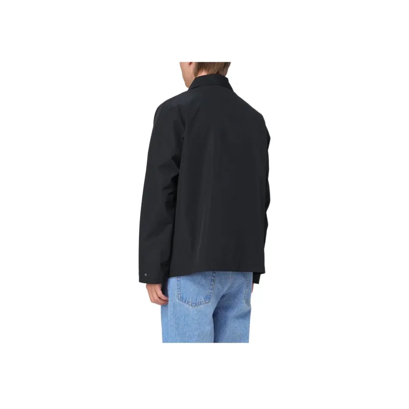 A.P.C Logo Embroidered Snapped Bomber Jacket-1