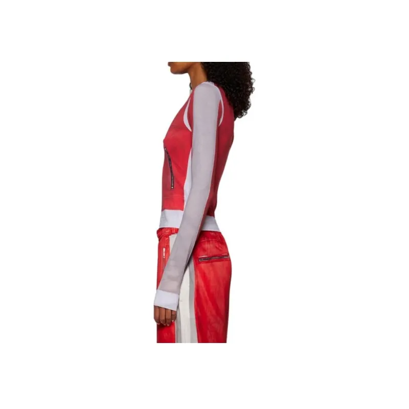 DIESEL T Clau P2 Long Sleeve Top 'Formula Red'-3