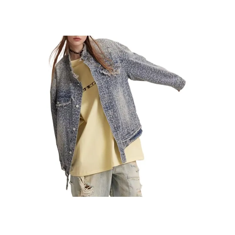 NHZN Denim Jackets Women's Vintage Blue-1