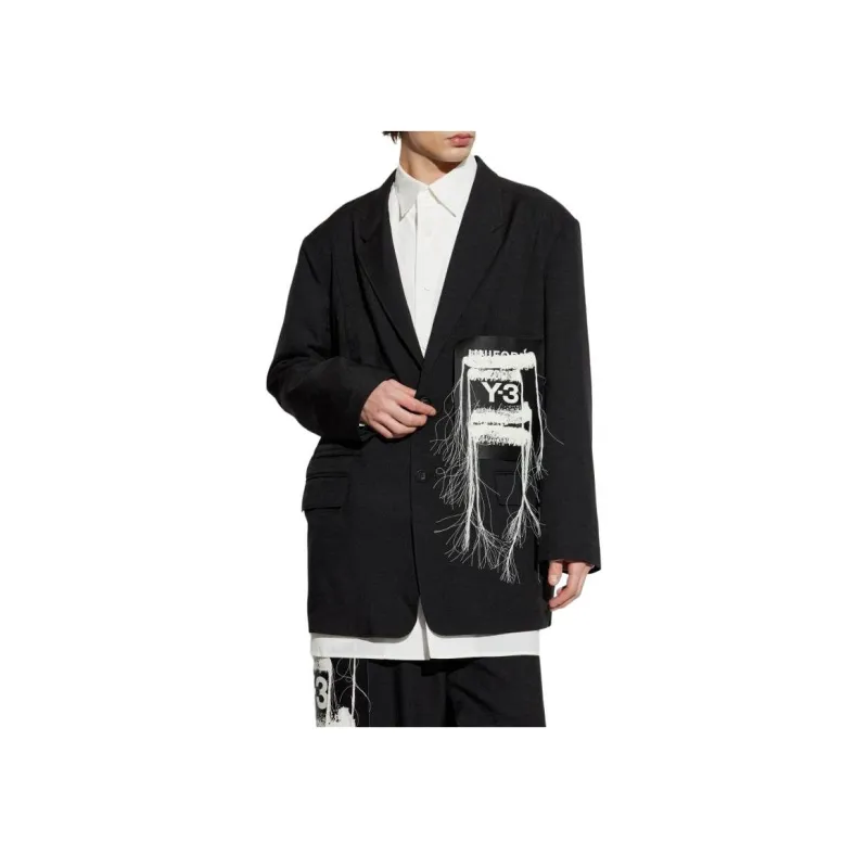 Y 3 Free Shipping With AdiClub Y 3 Sport Uniform Patch Blazer-1