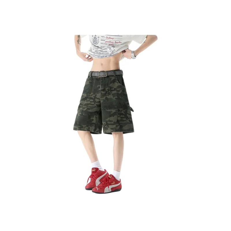 Universal Templates Denim Shorts Unisex Camouflage-7