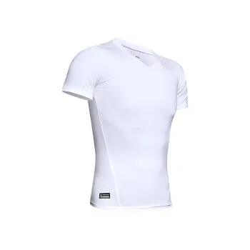 Under Armour HeatGear Tactical HeatGear® Compression V Neck T Shirt T Shirt Men's White