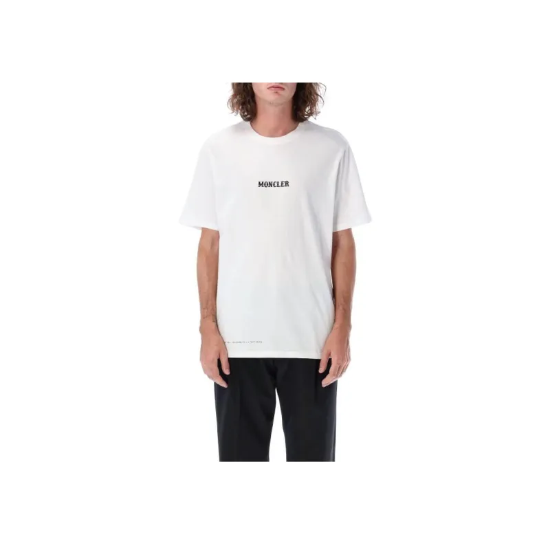 Moncler FW22 Men's Logo Cotton T-shirt White-2