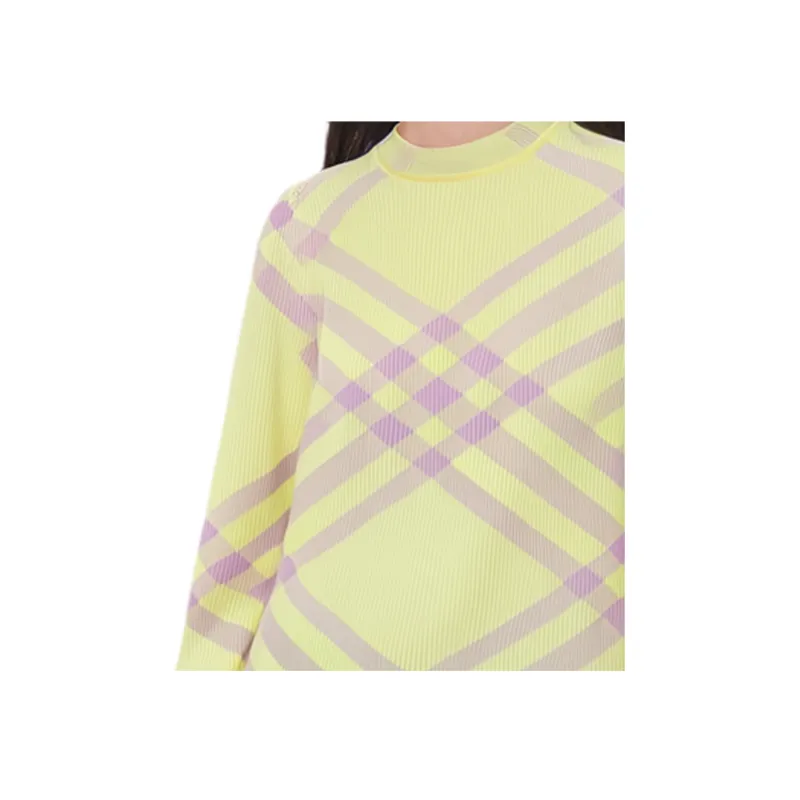 Burberry Check pattern Ribbed Jumper-7