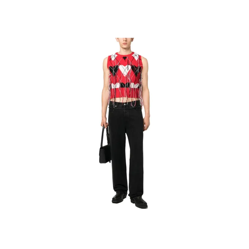AMBUSH Frayed trim Loose Jeans-2