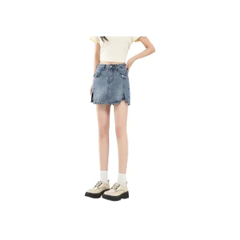FAWENXIANGZI Denim Short Skirts Women's