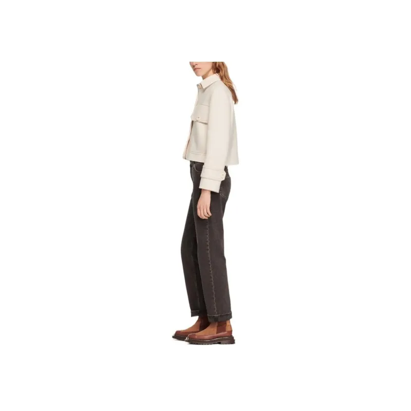 Sandro FW22 Jackets Coats Women's Apricot-1