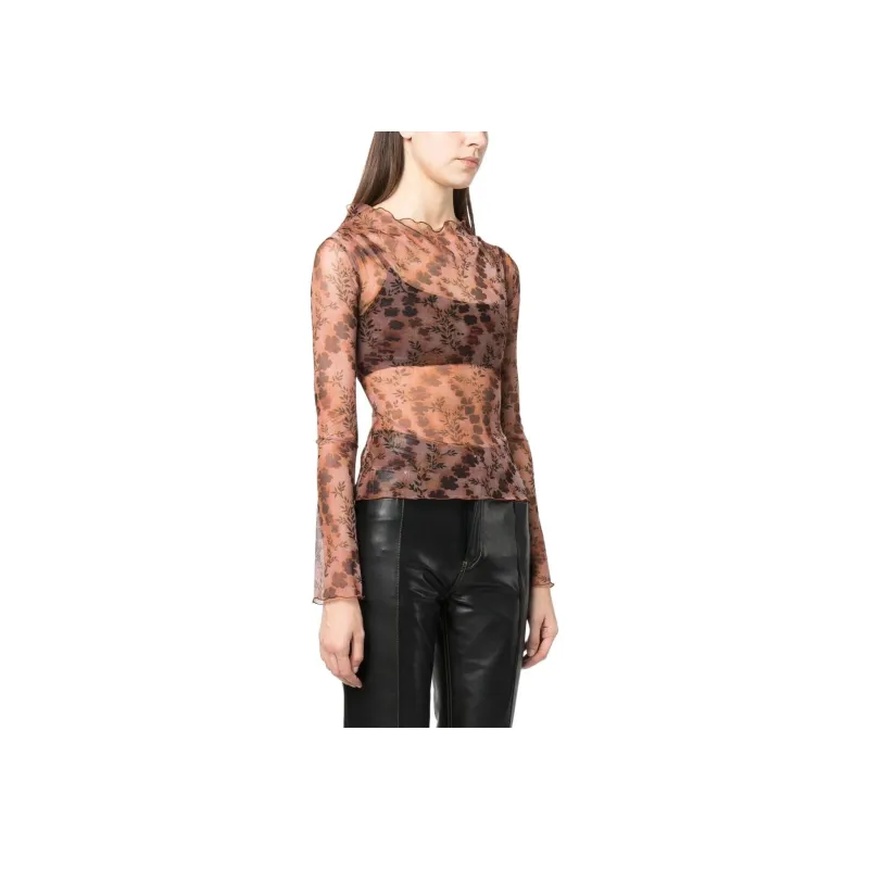 KNWLS Halcyon Floral-print Sheer Top-3