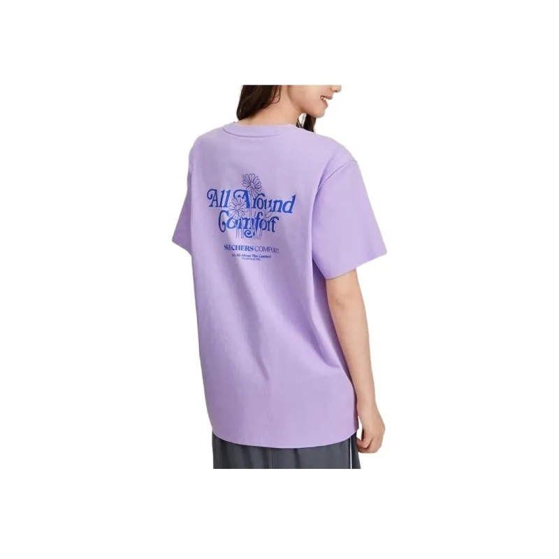 Skechers T Shirt Unisex Lavender 00KC-3