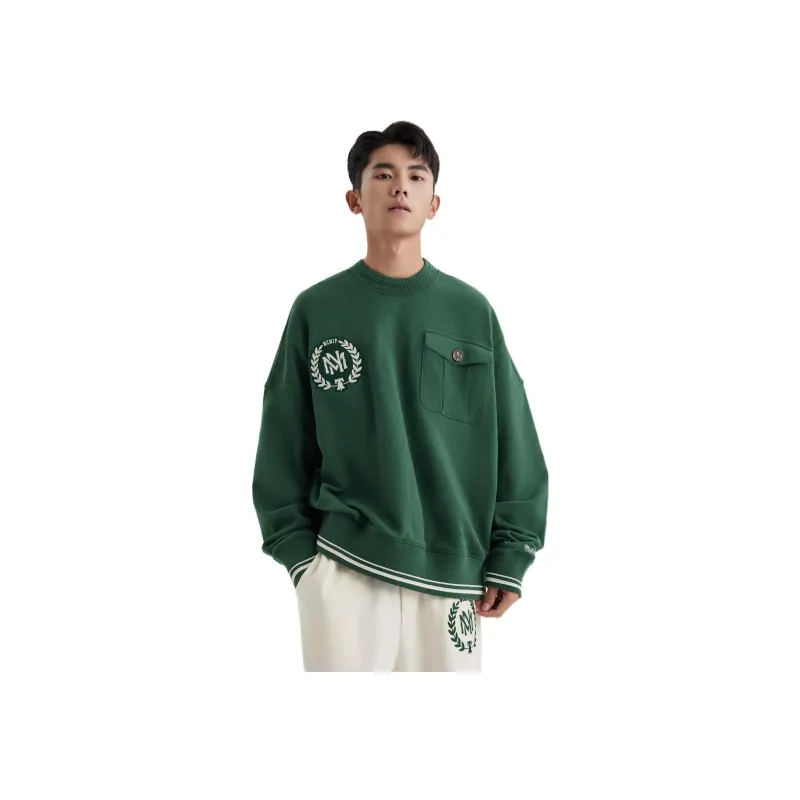 Mitchell Ness Sweatshirts Unisex Green-3