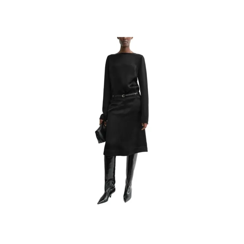 TOTEME Panelled Satin Midi Skirt-1