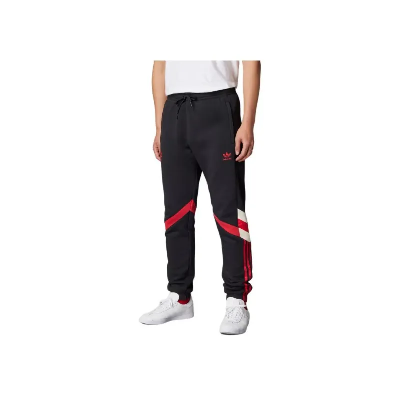 Adidas Originals Knitted Sports Pants Men's Black/Red-1
