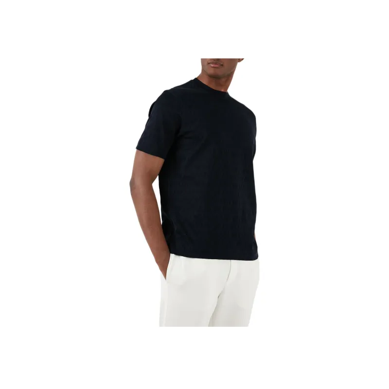 EMPORIO ARMANI Logo-Jacquard Crewneck T-Shirt-3