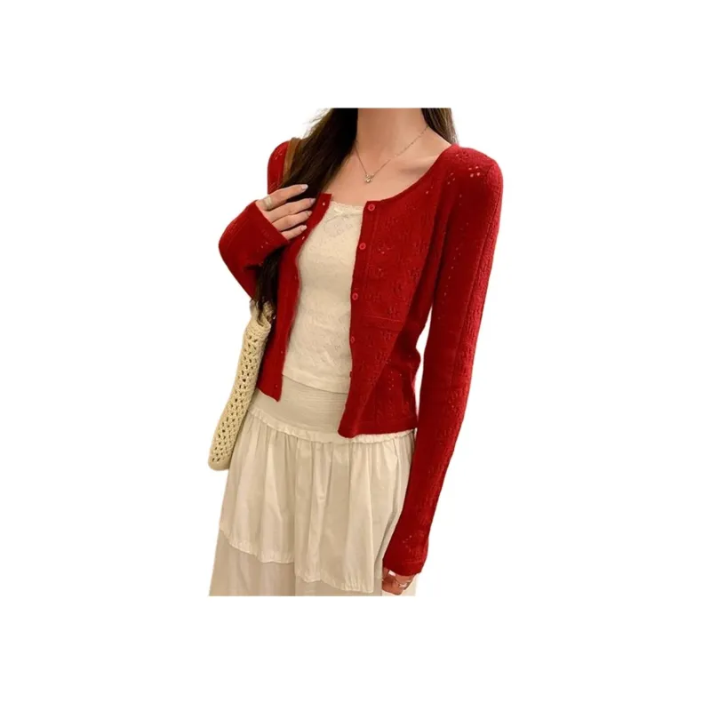 JECCI FIVE Knitwear Women's Red-2