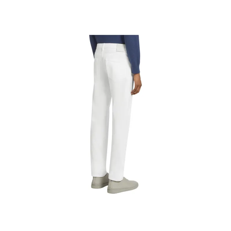 Zegna Logo Patch Slim Cut Jeans-2