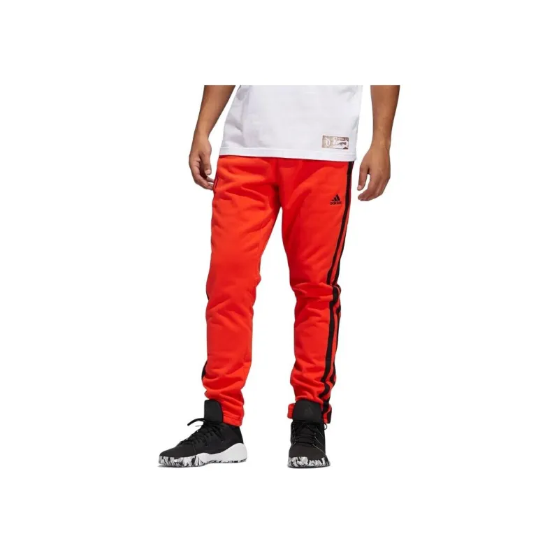 Adidas Vintage Casual Pants Men's Red-4