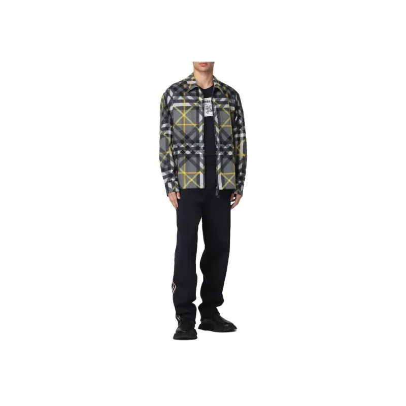 Burberry Shirts Men Gray-1