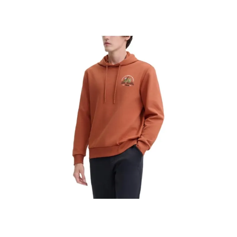 FILA x LUSUO Sweatshirt Men Evening Beauty Orange-2