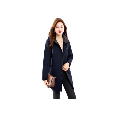 IVENI 네이비 블루 여성 패딩 점퍼