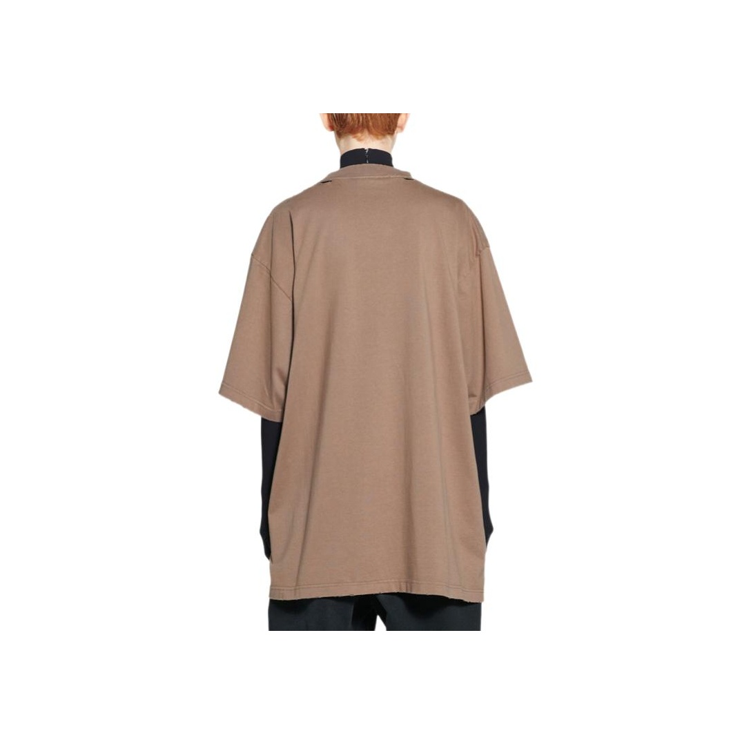 送料込 BALENCIAGA CAPS T-SHIRT BOXY FIT Balenciaga Caps Boxy Fit T-shirt Grey - FW23 - US