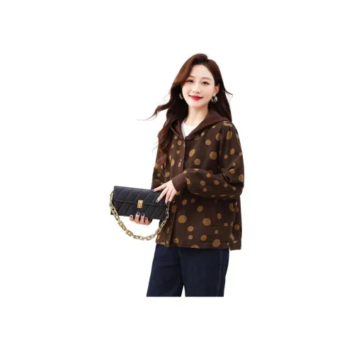 IVENI 커피 색상 여성 자켓