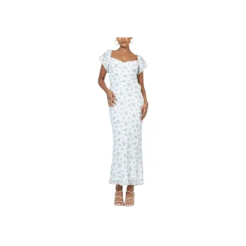PRINCESS POLLY HERA MAXI DRESS Short-Sleeved Dresses Women's WHITE/White