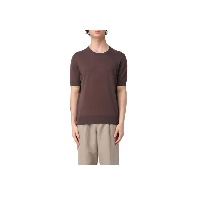 Brunello Cucinelli Short Sleeved Ribbed Jumper-2