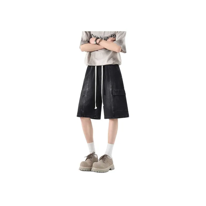 Warrior Huichao Riding The Wind Collection Denim Shorts Unisex-2