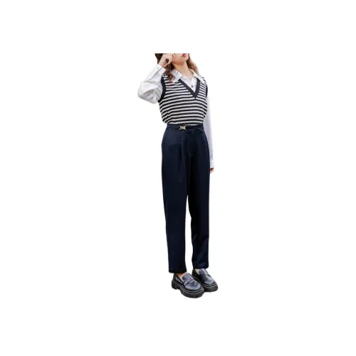 Lagogo 네이비 블루 여성 캐주얼 팬츠