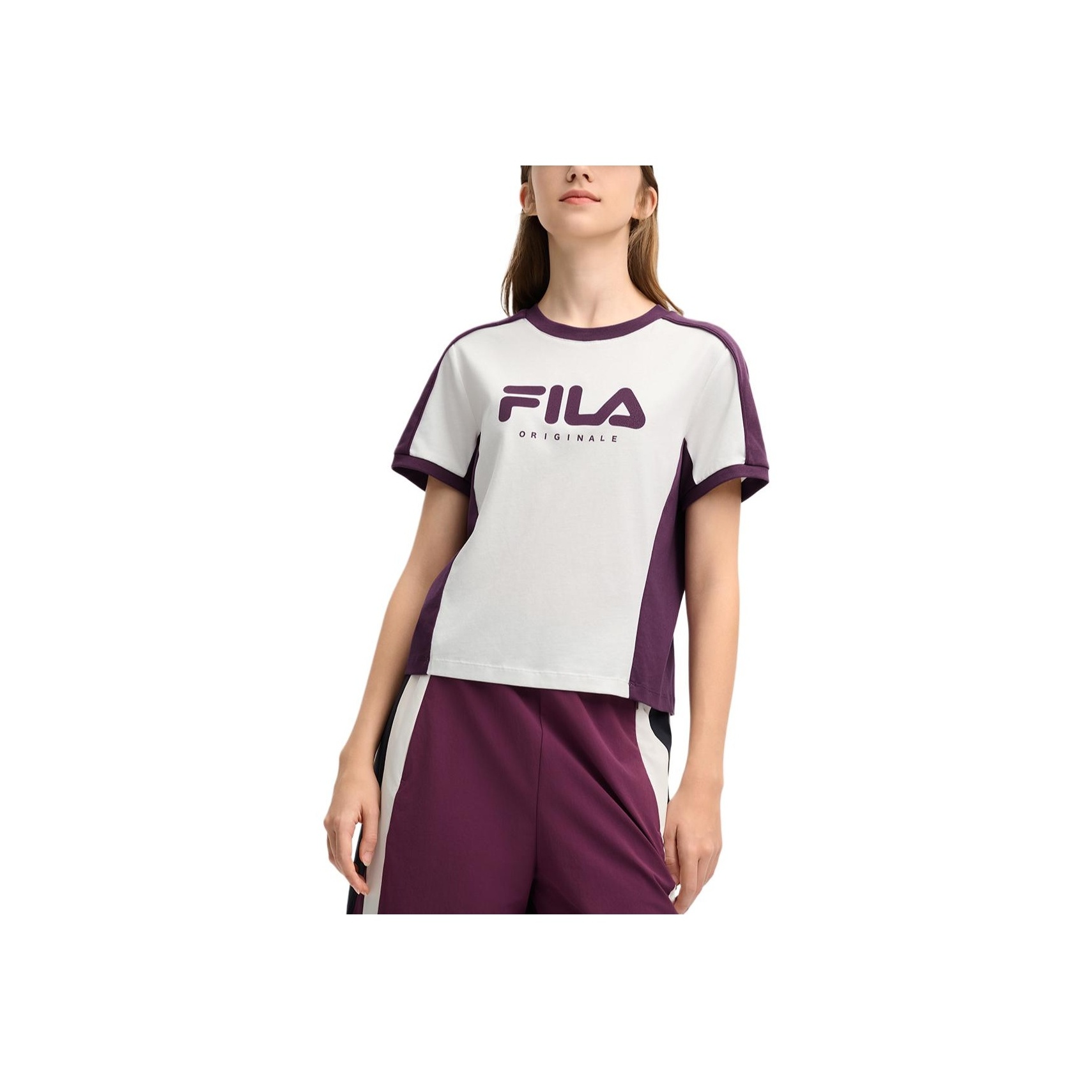 FILA Regular T Shirt Women's Cloud White - POIZON