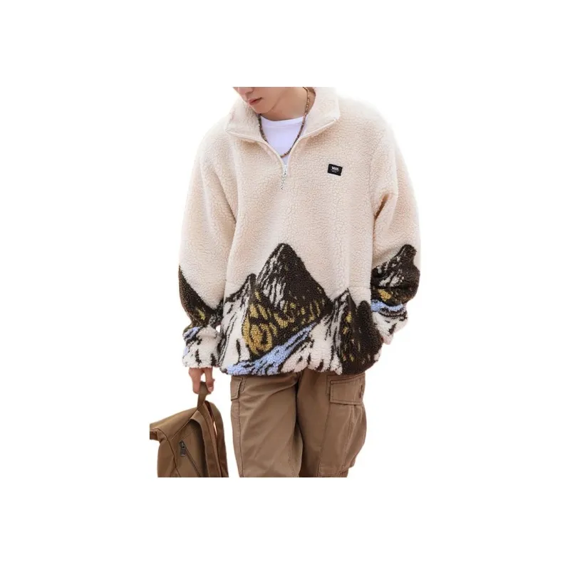 Vans FW22 Mountain Quarter Zip Teddy Pullover Sweatshirt-2